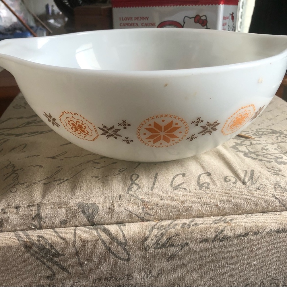 Vintage Pyrex Town & Country Cinderella 4Qt Mixing Bowl #444